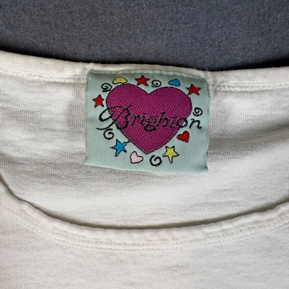 Brighton Womens One Size White If The Shoe Fits T-Shirt SS Preshrunk‎ Cotton - Picture 4 of 9